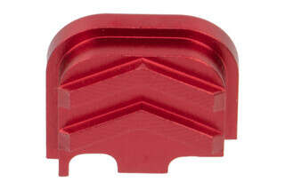 Tyrant Designs G43 Slide Back Plate features a red anodized finish